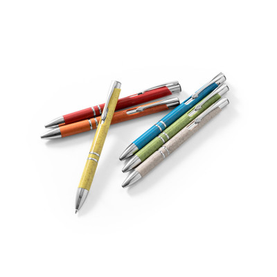 BETA WHEAT. Straw fibre and ABS ball pen with clip